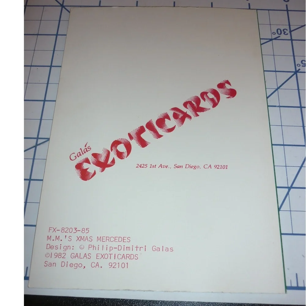 Vintage 1982 Philip-Dimitri Galás Marilyn Monroe ExotiCards Greeting Card‎